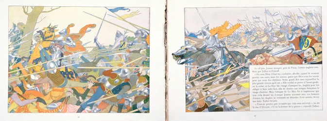 パタイの戦い、「ジャンヌダルク」のイラスト、1910年頃